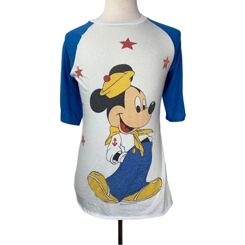 Vintage Mickey Mouse Shirt Medium Sailor Disney
